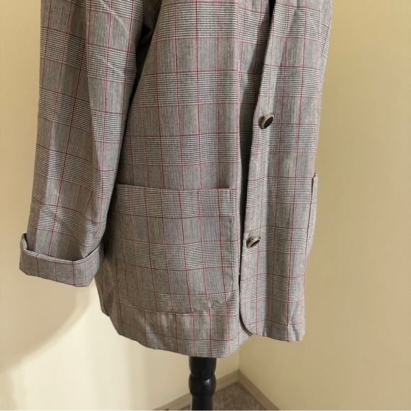 Vintage Loose Plaid Blazer - Picture 4 of 7